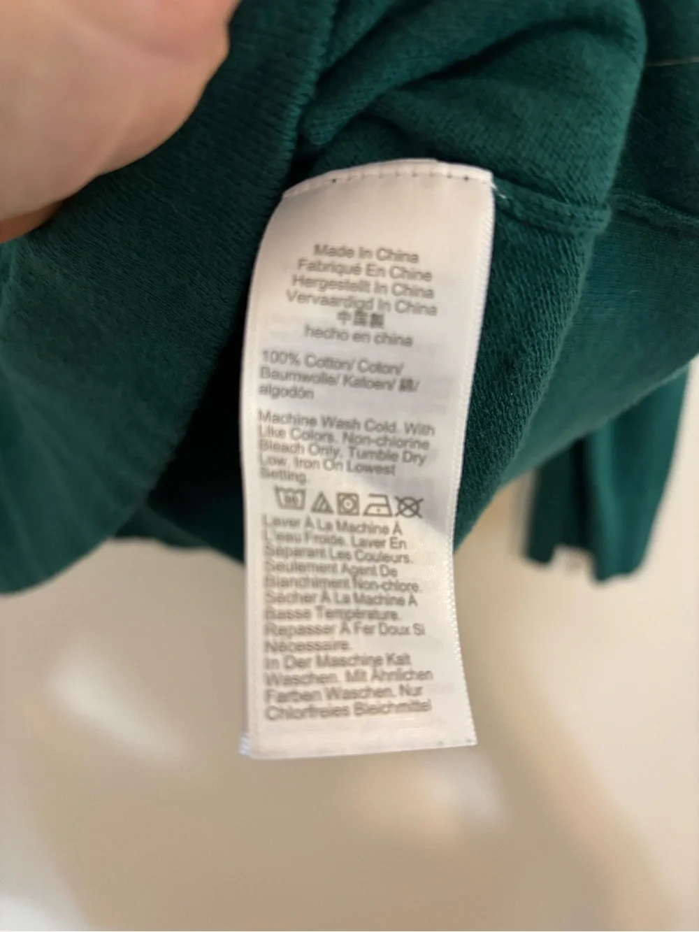 J. Crew Deep Green Scallop-Trim Crewneck Sweater